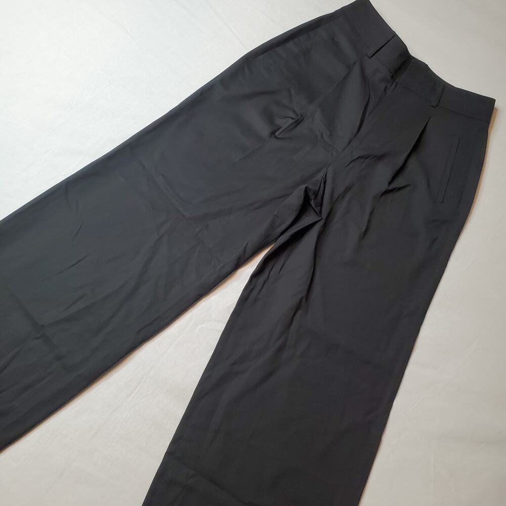 Everlane Women's Size 0 Wool Way High Wide Leg Trouser Black